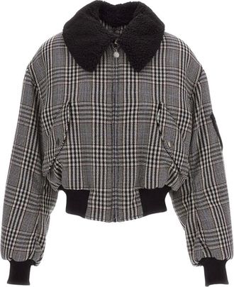 Stella McCartney Jassen, Dames, Veelkleurig, S, Wol, Gevoerde Bomberjack