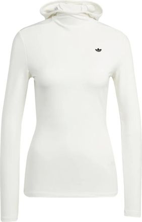 adidas hooded long-sleeve T-shirt - White