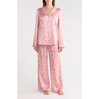 Reformation Ella Silk Pajamas in Noelia at Nordstrom, Size X-Small