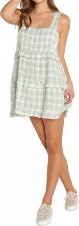 Show me your Mumu Womens Napa Mini Dress In Green Plaid