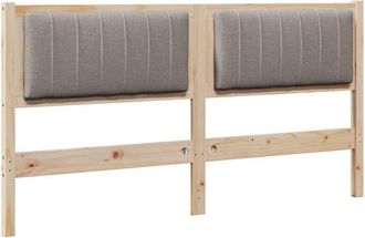 vidaXL Cabecero Tapizado Marr&oacute;n 160 Cm Madera De Pino Macizo Vidaxl