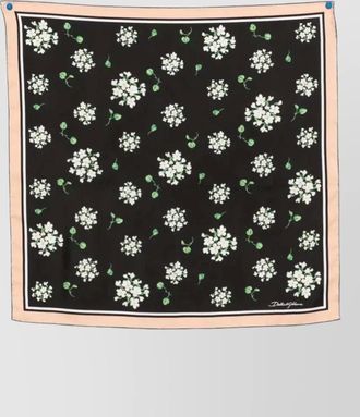 Dolce & Gabbana floral print square scarf lightweight fabric