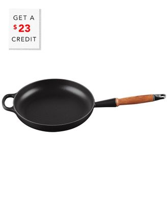 LE CREUSET Signature 10.25In Round Fry Pan With Wood Handle With $23 Credit