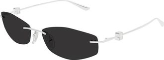 Balenciaga Zonnebril - Dames - Zonnebrillen - Grijs - 60 MM - Nylon - Accessoires