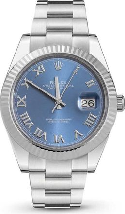Rolex Pre-owned Rolex Datejust Automatic Chronometer Blue Dial Mens Watch 126334 BLRO