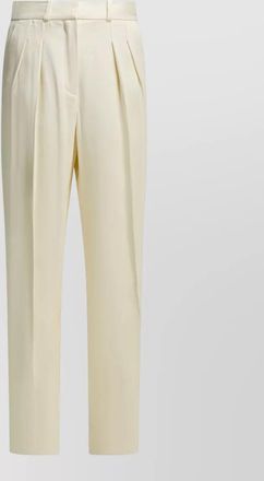 Loulou Studio pleated trousers belt loops pockets buttons