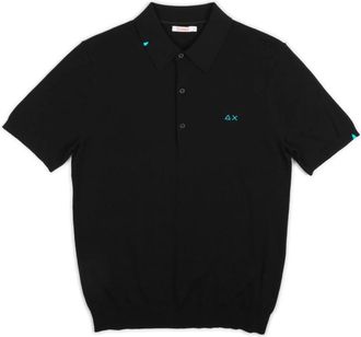 Sun 68 Navy Polo Shirt Filo - Heren - Polos - Blauw - S - Tops