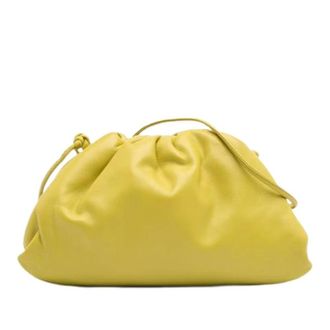 Bottega Veneta Pre-owned Clutches, female, Yellow, Size: ONE SIZE Pre-owned Leather Crossbody Bag