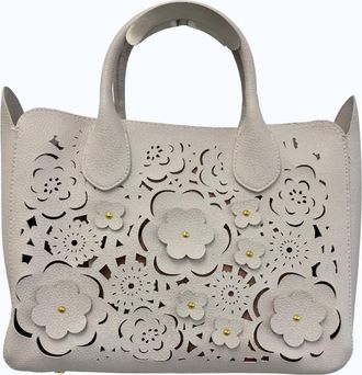 Buco Handbags Womens Flower Away Hand Held Tote In Light Purple