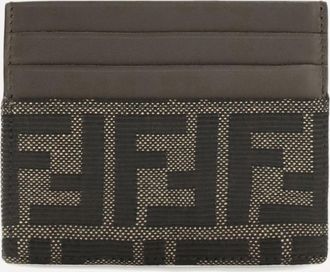 Fendi Portacarte in jacquard FF e pelle Man UNI