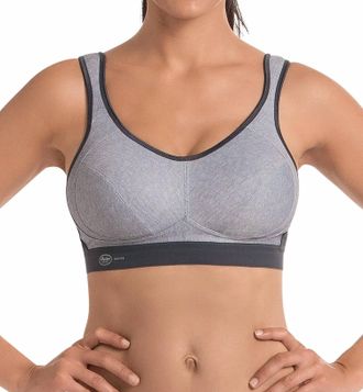 Anita Extreme Control Wireless Sports Bra In Heather Grey