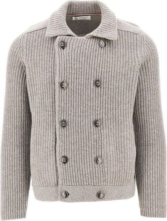 Brunello Cucinelli Cashmere double-breasted cardigan Man 48