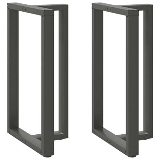 Berkfield Home Bar Table Legs T-Shaped&not;2 pcs Anthracite 60x35x(100-101) cm Steel in Black