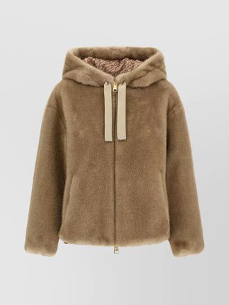 Herno hooded faux fur jacket