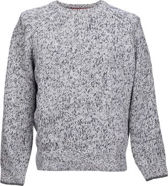 Brunello Cucinelli Gray Cashmere Knit Crew Neck Sweater, Brand Size 50 (US Size 40)
