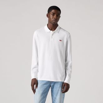 Levi's Long Sleeve Housemark Polo Shirt - Mens - XL - White