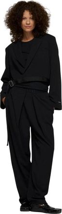 10 Days Pleated Broeken - Dames - Wijde Broeken - Zwart - S - Leer - Broeken
