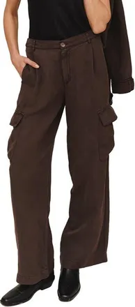 Bella Dahl Wide Leg Cargo Pants in Dark Roast at Nordstrom, Size X-Small