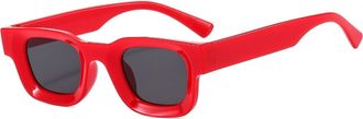 Generic Small Frame Mens Commuter Sunglasses Driving Womens Outdoor Party Sun Glasses(Red)
