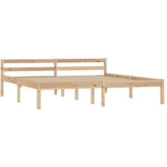 vidaXL Bed Frame without Mattress Solid Pine Wood 160x200 cm Vidaxl