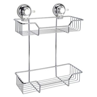 Gedy Ho191300100 Porta Objetos Doble Ventosa Cromo - Ref: Ho191300100 - Gedy
