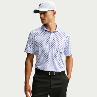 Nike Mens Par Dri-FIT Printed Golf Polo in White | IO1187-100
