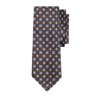 Brooks Brothers Micro Effect Silk Tie - male - Brooks Brothers - Ties - Brown - ONE SIZE - Accessories