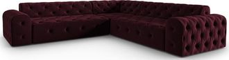 BLOOMINGLOFT 5-Sitzer Design Ecksofa Artemis Samtbezug