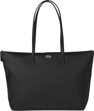 Lacoste Grote L.12.12 Concept Tote - Dames - Tassen - Zwart - Maat: ONE Size Piqu&eacute;