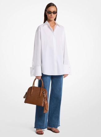 Michael Kors Tyler Oversized Washed Cotton Poplin Shirt
