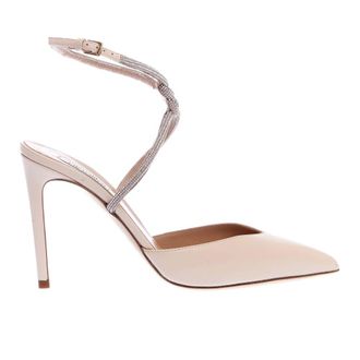 Ninalilou Strass Bow Slingback Pumps Blush Pink