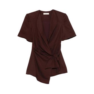Faithfull The Brand Wikkel Top - Dames - Blouses - Rood - XS - Overhemden
