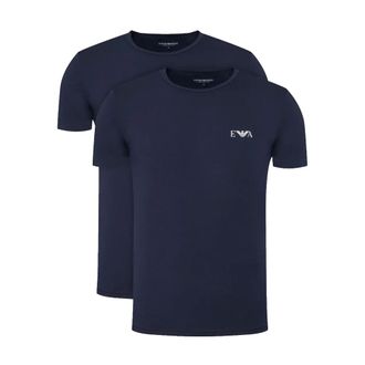 Emporio Armani T-Shirts, male, Blue, Size: 2XL Emporio Armani T-shirts and Polos Blue