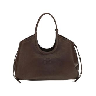 Miu Miu Bolso de mano de piel Nappa Ivy - Bags - Mujer - Marr&oacute;n - ONE SIZE
