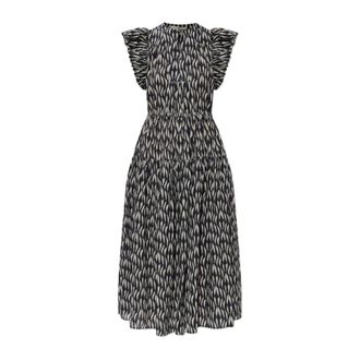 Ulla Johnson Kairi Midi Jurk - Dames - Casual kleedjes - Veelkleurig - 2XS - Katoen - Kleedjes