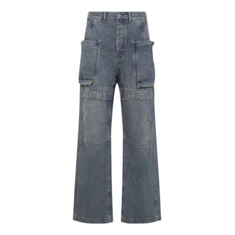 Rick Owens Heren, Jeans, Blauw, Maat: W33 Katoen
