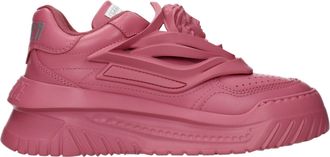 Versace Pink Leather Chunky Womens Sneakers