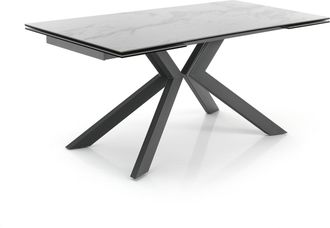 Oresteluchetta Oresteluchetta - Mesa Extensible De Cer&aacute;mica De M&aacute;rmol Blanco Cm.h.76xp.90xl.160/200/240