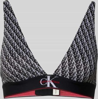Calvin Klein Underwear Slim Fit BH mit Allover-Logo-Print in Black, Gr&ouml;&szlig;e XL
