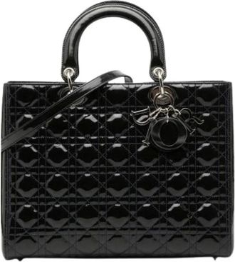 Dior Pre-owned Lady Dior - Dames - Vintage Handtas - Zwart - ONE Size - Leer - Vintage