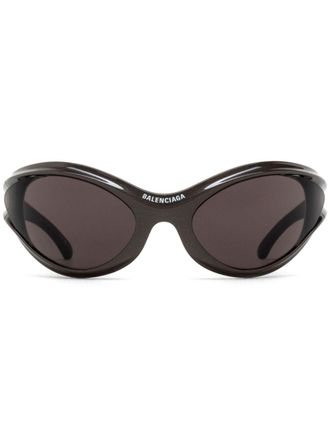 Balenciaga Dynamo Wrap zonnebril met oversized montuur - Grijs