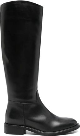 Julie Dee 30 mm laarzen van kalfsleer - Zwart