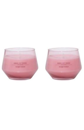 Yankee Candle Company Fresh Cut Roses Studio Candle with Essential Oils, Set of 2 in Pink at Nordstrom