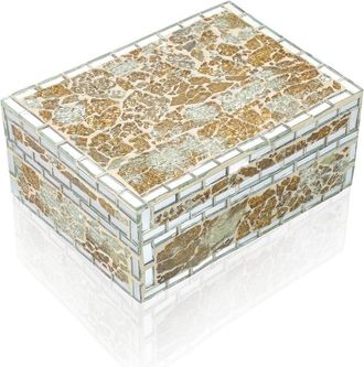 Tiramisu Gilded Crackle Mosaic Decorative Box