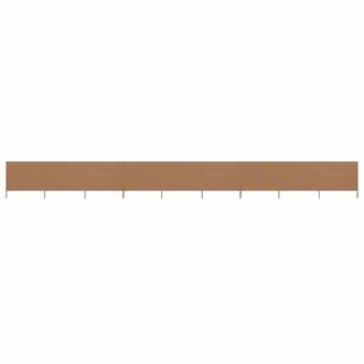 vidaXL Paravientos De 9 Paneles Tela Gris Taupe 1200x120 Cm Vidaxl