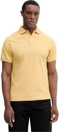 Hackett Slim Fit Short Sleeve Logo Pique Polo - Heren - Polos - Geel - M - Katoen - Tops