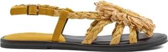 Paloma Barcel&oacute; Alicia Raffia - Dames - Sandalen - Geel - 39 EU - Schoenen