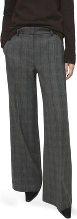Mango High Waist Wide Leg Pants in Grey at Nordstrom, Size 2
