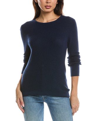 Fort&eacute; Cashmere Thermal Crewneck Cashmere-Blend Sweater