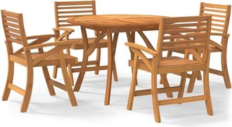 vidaXL Juego De Comedor De Jard&iacute;n 5 Piezas Madera Maciza De Acacia Vidaxl